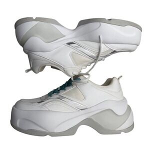 Zara Chunky Platform Sneakers White Exaggerated Sole Y2K Style Streetwear‎ 9